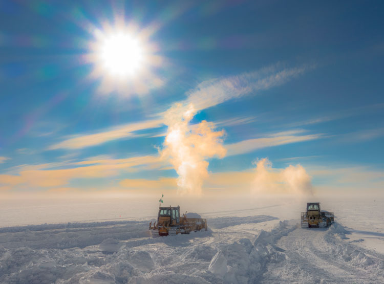 bulldoze snow