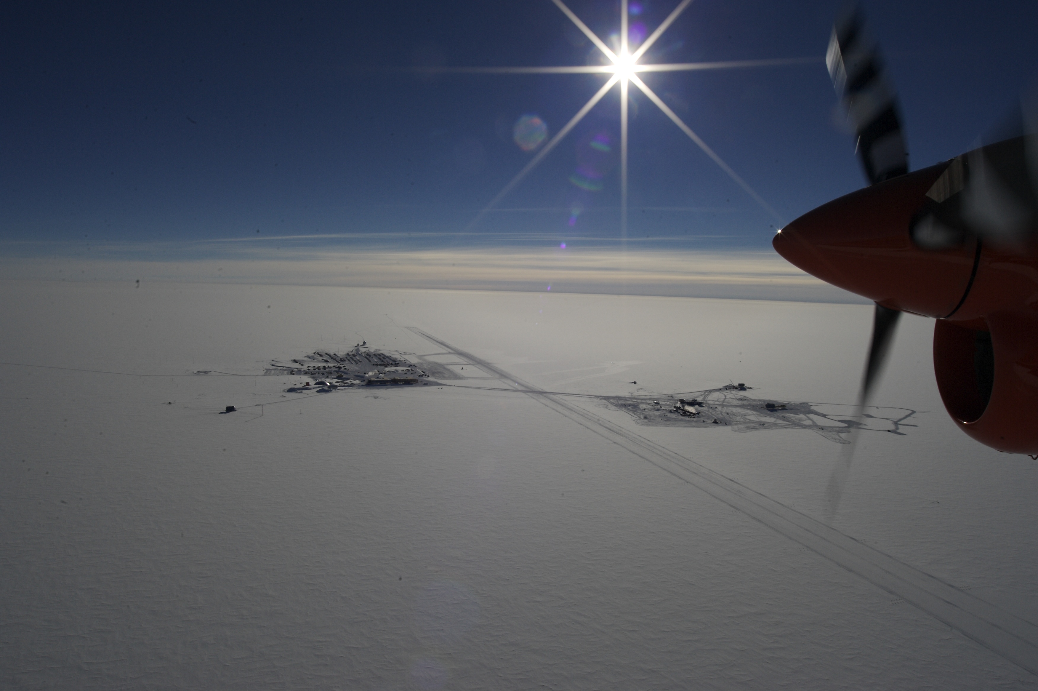 Aerial view of the South Pole