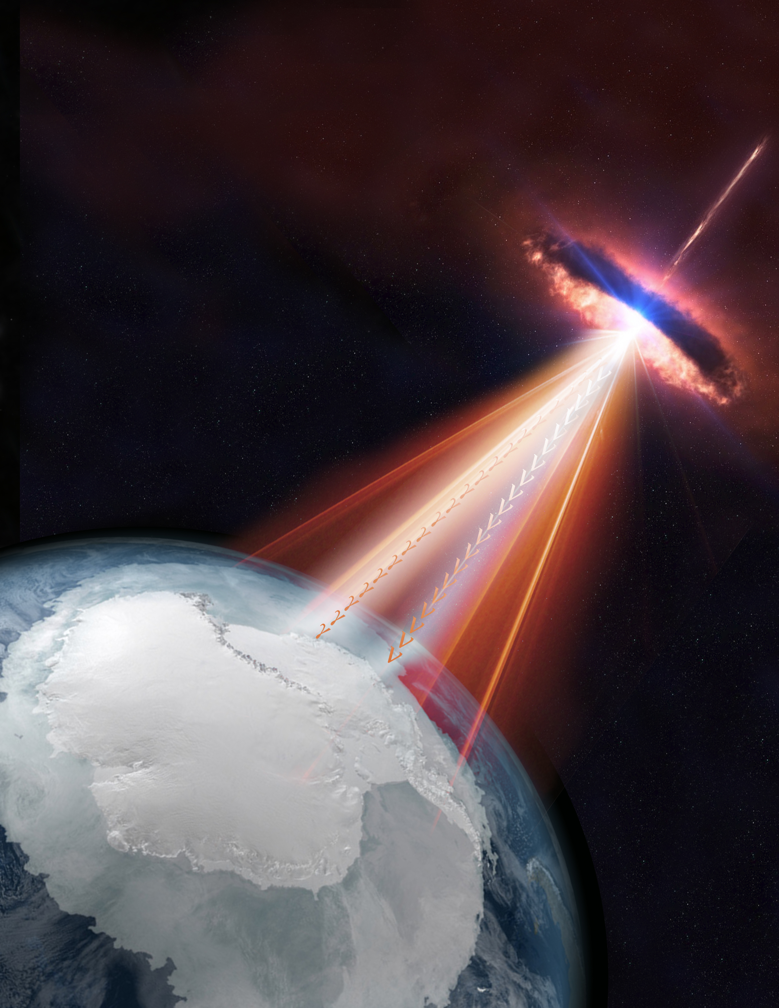 Blazar shoots neutrinos and gamma rays to Earth