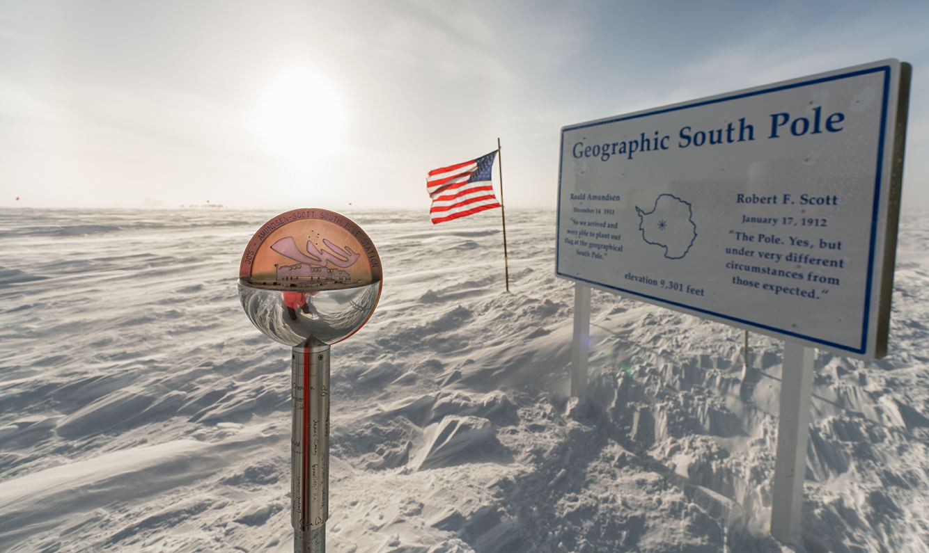 The 2018 South Pole marker
